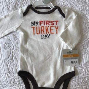 NWT My first turkey day onesie